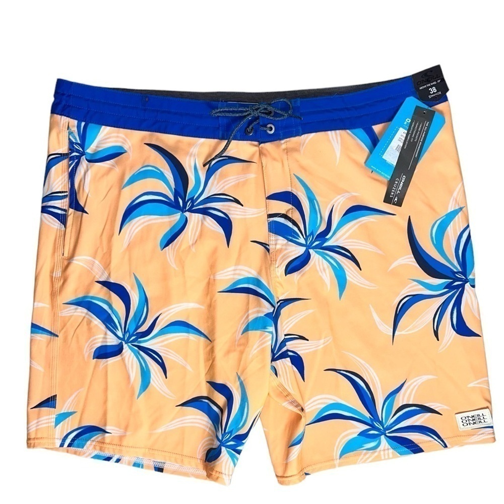 O'Neill Grove Flow Cruzer 19'' Boardshorts Swim Trunks‎ Orange Men's Size 38 NWT